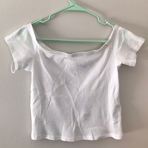 💓 H&M Ribbed Off-the-Shoulder Top